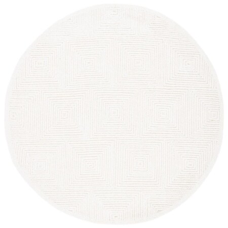 Safavieh 6 x 6 ft. Textural Contemporary Hand Tufted Round Rug, Ivory TXT102A-6R